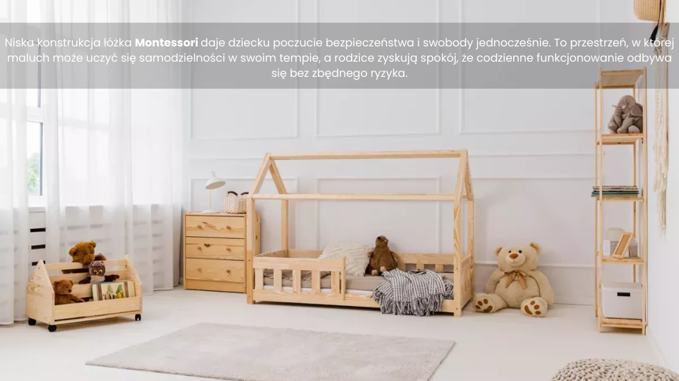 lozko-montessori-niskie-drewniane